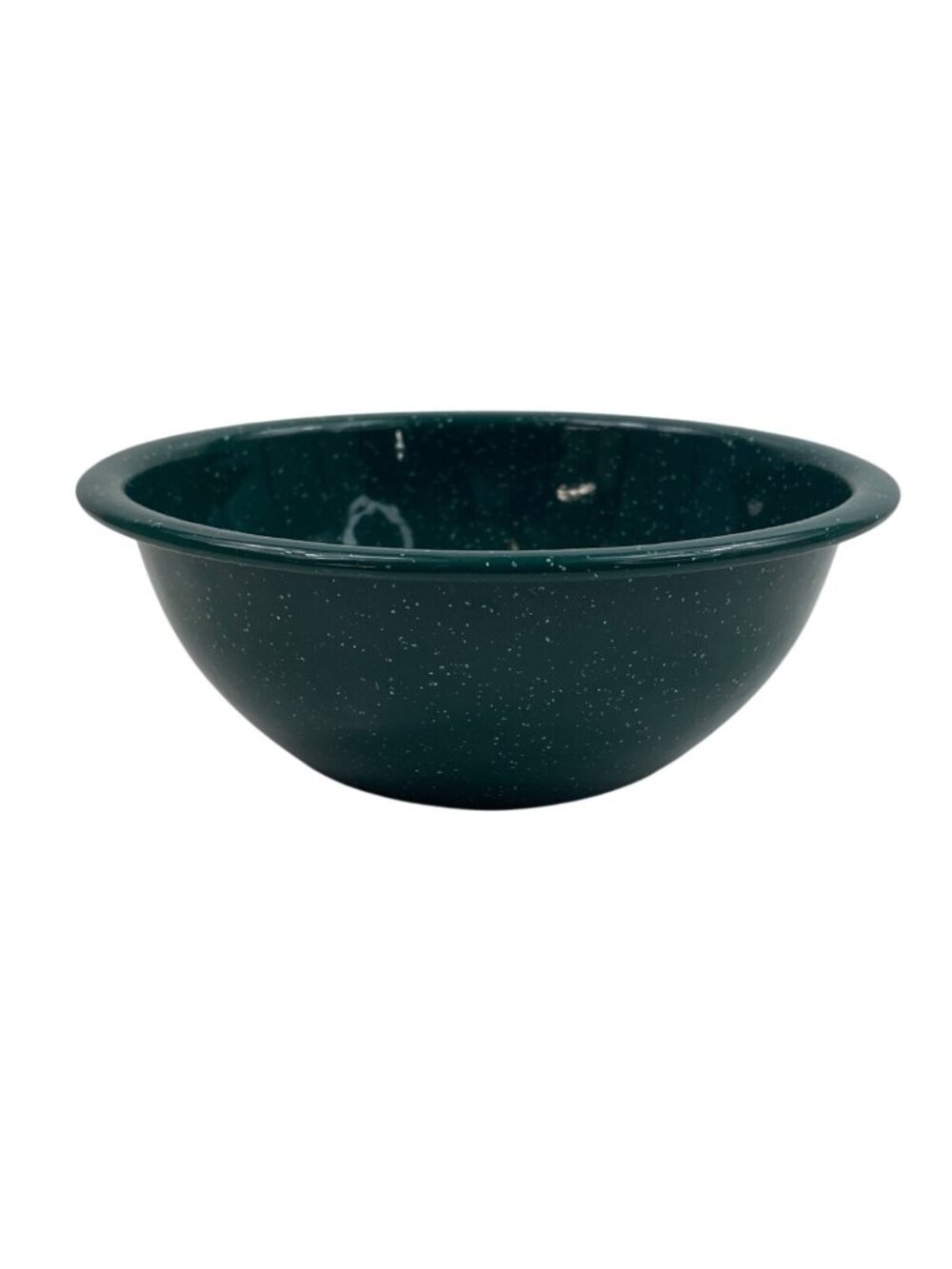 Green & White Speckled Enamelware 6" Bowl